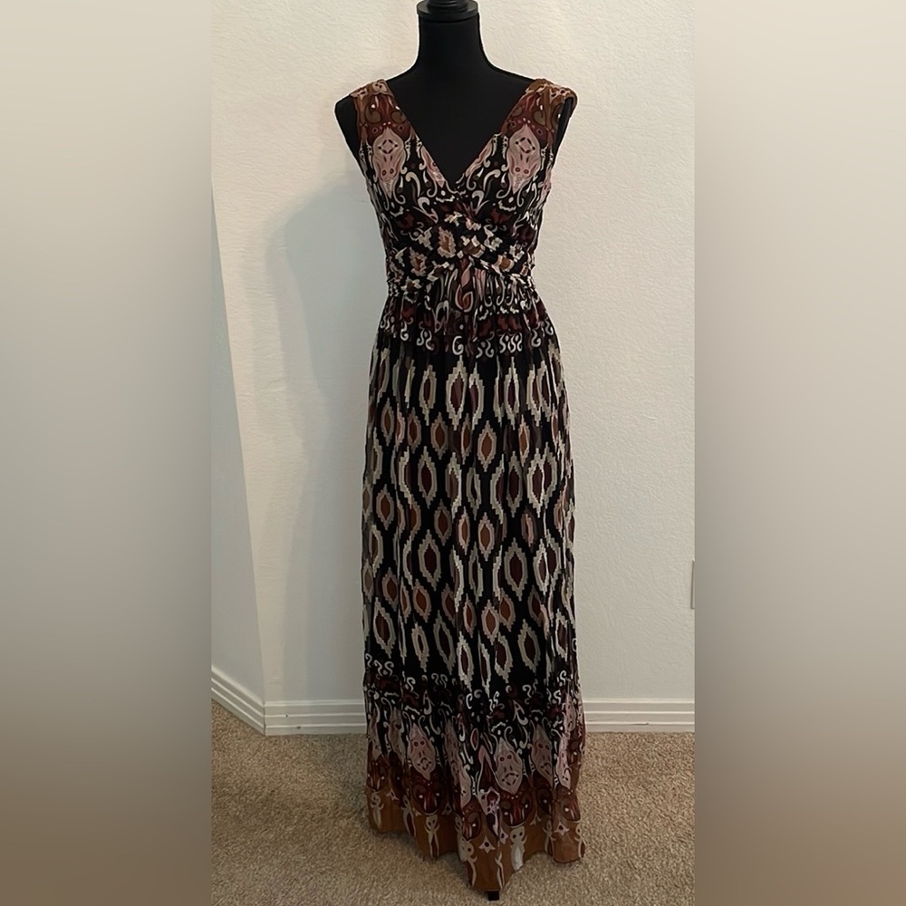Boston Proper pure silk maxi dress size 2 ( S )